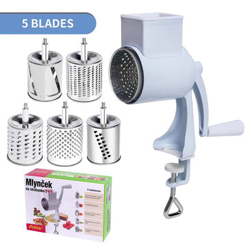 5-in-1 Manual Drum Grater