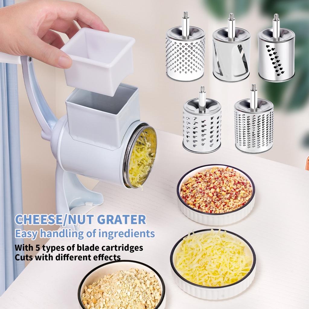 5-in-1 Manual Drum Grater